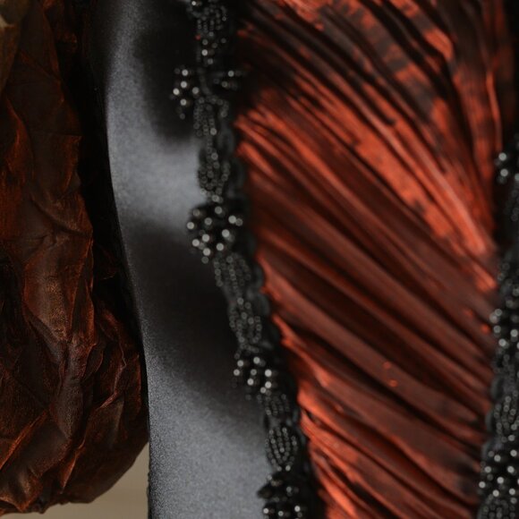 Stunning Black & Metallic Rust Evening Dress That Gives Fancy Wench Vibes - Picture 10 of 13